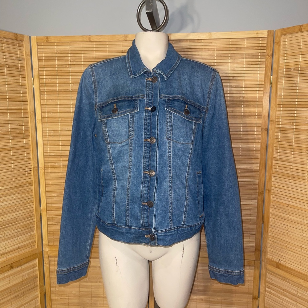 Social Standard by Sanctuary button up stretch jean jacket woman’s small
